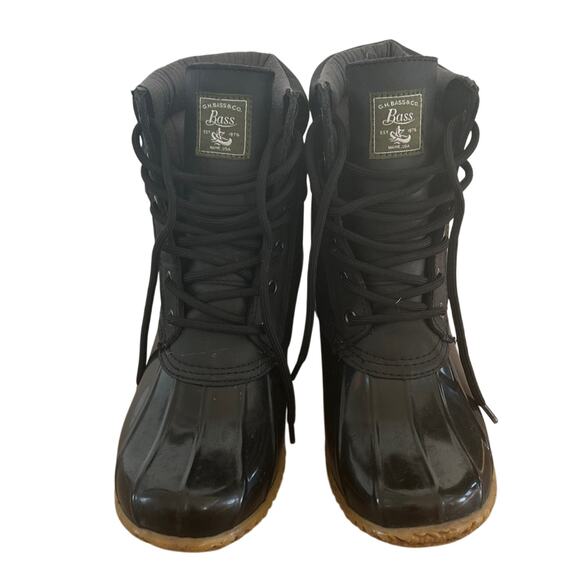 Bass Women’s Harlequin Black and Brown Waterproof Boots - Picture 1 of 8